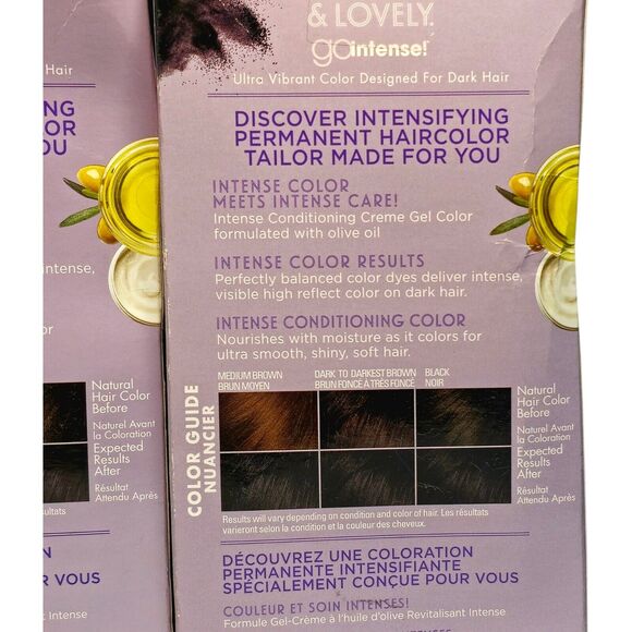 Lot Of 3 Dark And Lovely 1 Super Black Go Intense Ultra Vibrant Hair Color Dye - Picture 4 of 10